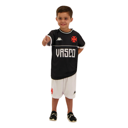 Kit Infantil Kappa Vasco da Gama 2023 Preto e Branco