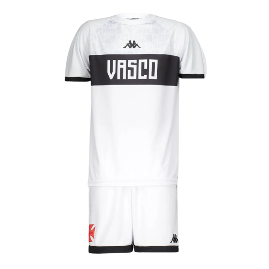 Kit Infantil Kappa Vasco da Gama 2024 Branco e Preto